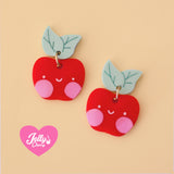 Aretes de manzana roja