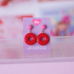 Aretes Life savers rojos