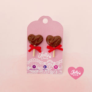 Aretes paleta de chocolate