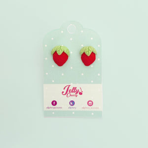 Aretes de Fresa roja