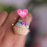 Anillo cupcake mora